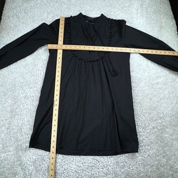 J. Crew Black Pom Pom Tunic Blouse NEW - Picture 5 of 7